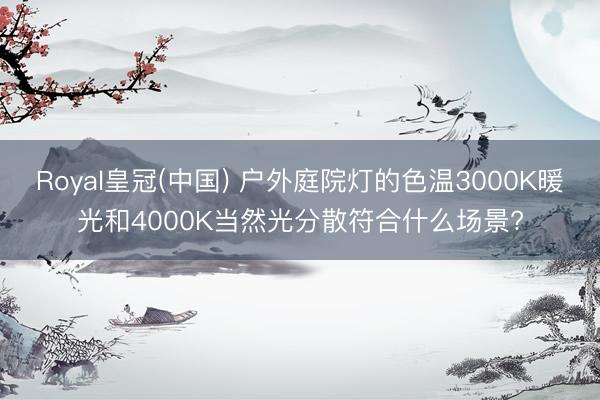 Royal皇冠(中国) 户外庭院灯的色温3000K暖光和4000K当然光分散符合什么场景?