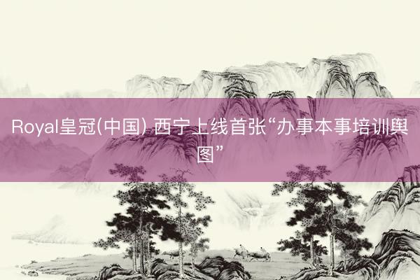 Royal皇冠(中国) 西宁上线首张“办事本事培训舆图”